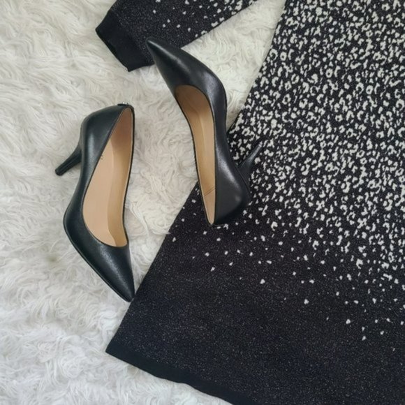 Black cheetah pattern fade knit sweater dress - Picture 6 of 8